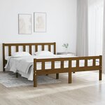 vidaXL Cadre de lit Marron miel Bois massif 120x200 cm