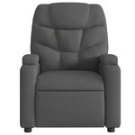 vidaXL Fauteuil inclinable en tissu gris foncé