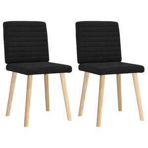 vidaXL Chaises à manger lot de 2 noir tissu