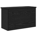 vidaXL Porte-manteau mural avec étagère Montage mural avec stockage avec porte Chêne noir 50 x 20 x 30 cm