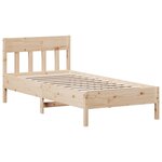 vidaXL Lit bibliothèque sans matelas 90x200 cm bois de pin massif