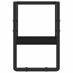 vidaXL Étagère murale avec barre noir 20x25x30 cm