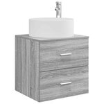vidaXL Vanité de lavabo mural Sonoma gris 49 5 x 44 5 x 65 5 cm