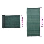 vidaXL Filet brise-vue PEHD 2x10 m Vert 150 g/m²