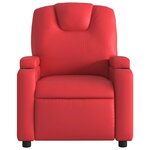 vidaXL Fauteuil inclinable électrique Rouge Similicuir