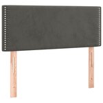 vidaXL Sommier à lattes de lit et matelas Gris foncé 90x200 cm Velours