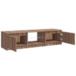 vidaXL Meuble TV avec lumières LED Chêne marron 140x40x35 5 cm
