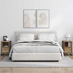 vidaXL Table de chevet 2 Pièces Chêne artisan 39 5 x 30 x 50 cm