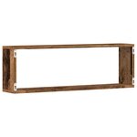 vidaXL Étagère murale avec étagère 2 Pièces Bois ancien 80 x 15 x 26 cm