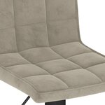 vidaXL Tabouret de bar Gris clair Velours