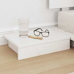 vidaXL Cadre de lit Blanc 80 x 200 cm bois