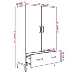 vidaXL Buffet haut Gris béton 70x31x115 cm Bois d'ingénierie
