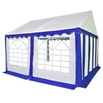 vidaXL Chapiteau de jardin PVC 3x4 m Bleu et blanc