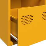 vidaXL Buffet jaune moutarde 68x39x73 5 cm acier laminé à froid