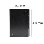 Trieur rigide Economique Ordonator 12 compartiments numériques 24x34cm EXACOMPTA