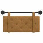 vidaXL Tête de lit suspendue Marron Velours