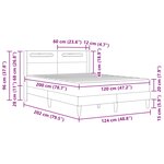 vidaXL Cadre de lit avec matelas Gris 120 x 200 cm Simili cuir