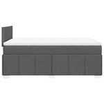 vidaXL Sommier à lattes de lit avec matelas Gris foncé 120x200cm Tissu