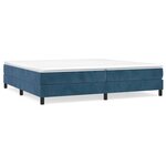 vidaXL Sommier à lattes de lit et matelas Bleu foncé 200x200cm Velours