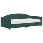 vidaXL Lit de jour avec matelas vert foncé 100x200 cm velours