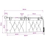 vidaXL Tête de lit suspendue Crème Velours