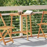 vidaXL Table de Jardin Marron 78 x 46 x 75 cm Bois d'Acacia Massif