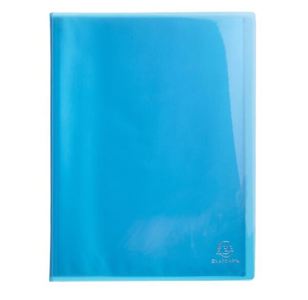 Porte vues Iderama Polypro lisse 60 vues Bleu Clair x 12 EXACOMPTA