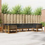 vidaXL Ensemble de canapés d'extérieur 7 Pièces Naturel et Anthracite
