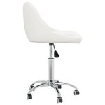 vidaXL Chaises pivotantes à manger lot de 2 blanc similicuir