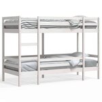 vidaXL Lit superposé sans matelas blanc 90x190 cm bois de pin massif