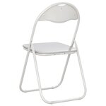 vidaXL Chaise pliante 8 pc Simili cuir Blanc 48 x 43 5 x 81 cm