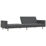 Vidaxl canapé-lit à 2 places gris clair tissu