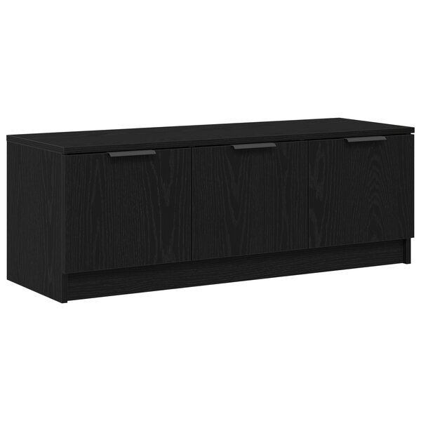Meuble TV vidaXL Noir Chêne 102x35x36 5 cm Bois d'ingénierie