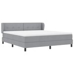 vidaXL Lit à ressorts avec matelas Gris clair 180 x 200 cm tissu