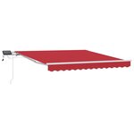 vidaXL Auvent manuel rétractable avec LED Rouge 350x250 cm