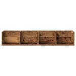 vidaXL Étagère murale à CD vieux bois 100x18x18 cm bois d'ingénierie