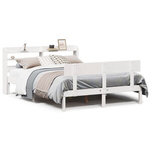 vidaXL Cadre de lit sans matelas blanc 150x200 cm bois de pin massif