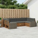 vidaXL Ensemble de canapés d'extérieur 6 pc Naturel et Anthracite