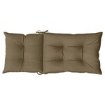 vidaXL Coussins de chaise à dossier haut lot de 2 taupe mélangé tissu