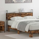 vidaXL Tête de lit de rangement Chêne fumé 140 cm Bois d'ingénierie