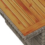 Set de canapé de jardin 7 pièces avec coussins gris en poly rotin