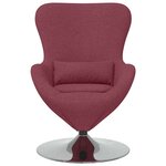 vidaXL Fauteuil œuf Rouge bordeaux tissu