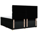 vidaXL Sommier à lattes de lit avec matelas Noir 180x200 cm Tissu