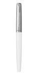 PARKER Jotter Originals stylo roller, blanc, attributs Chromés, Recharge noire pointe fine, sous blister