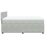 vidaXL Sommier à lattes de lit et matelas Gris clair 140x200cm Velours