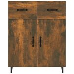 vidaXL Buffet chêne fumé 69 5x34x90 cm bois d'ingénierie