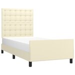 vidaXL Cadre de lit sans matelas crème 90x190 cm similicuir