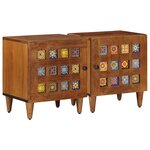 vidaXL Cabinet de chevet 2 Pièces Marron 40 x 33 x 46 cm