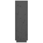 vidaXL Buffet haut Gris 38x35x117 cm Bois massif de pin