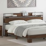 vidaXL Tête de lit de rangement Chêne marron 200 cm Bois d'ingénierie